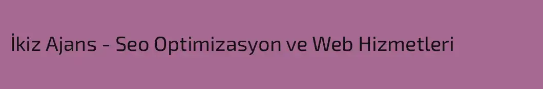 İkiz Ajans - Seo Optimizasyon ve Web Hizmetleri